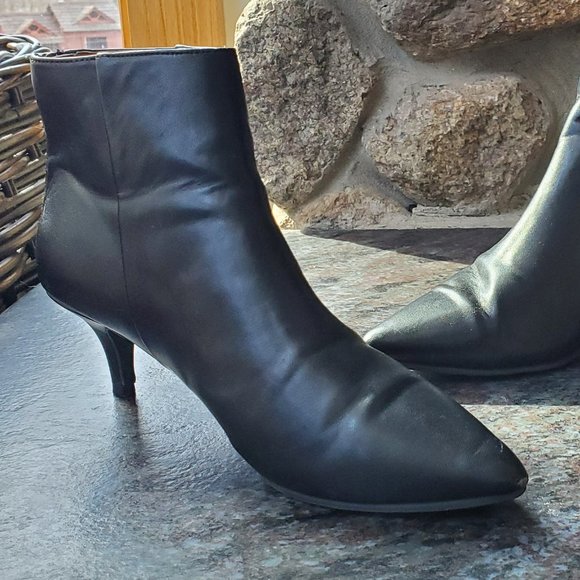 14th & Union Black Faux Leather Ankle Booties Size 6.5M - Picture 12 of 16